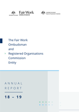 ANNUAL REPORT the Fair Work Ombudsman and Registered