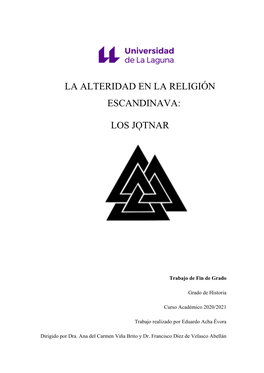 La Alteridad En La Religión Escandinava: Los Jǫtnar
