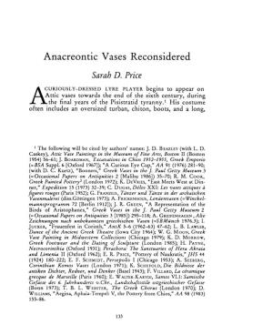 Anacreontic Vases Reconsidered , Greek, Roman and Byzantine Studies, 31:2 (1990:Summer) P.133