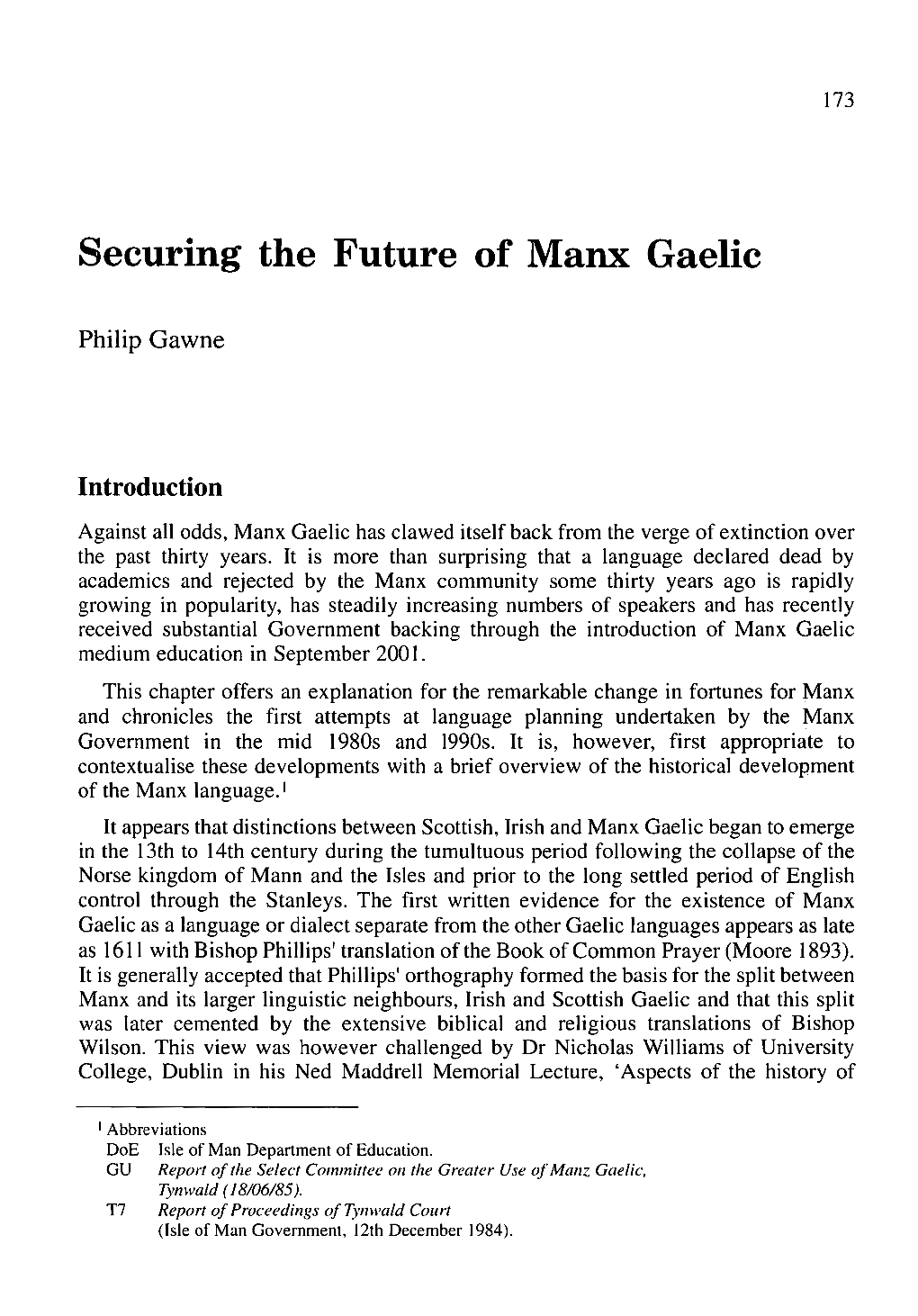 Securing the Future of Manx Gaelic