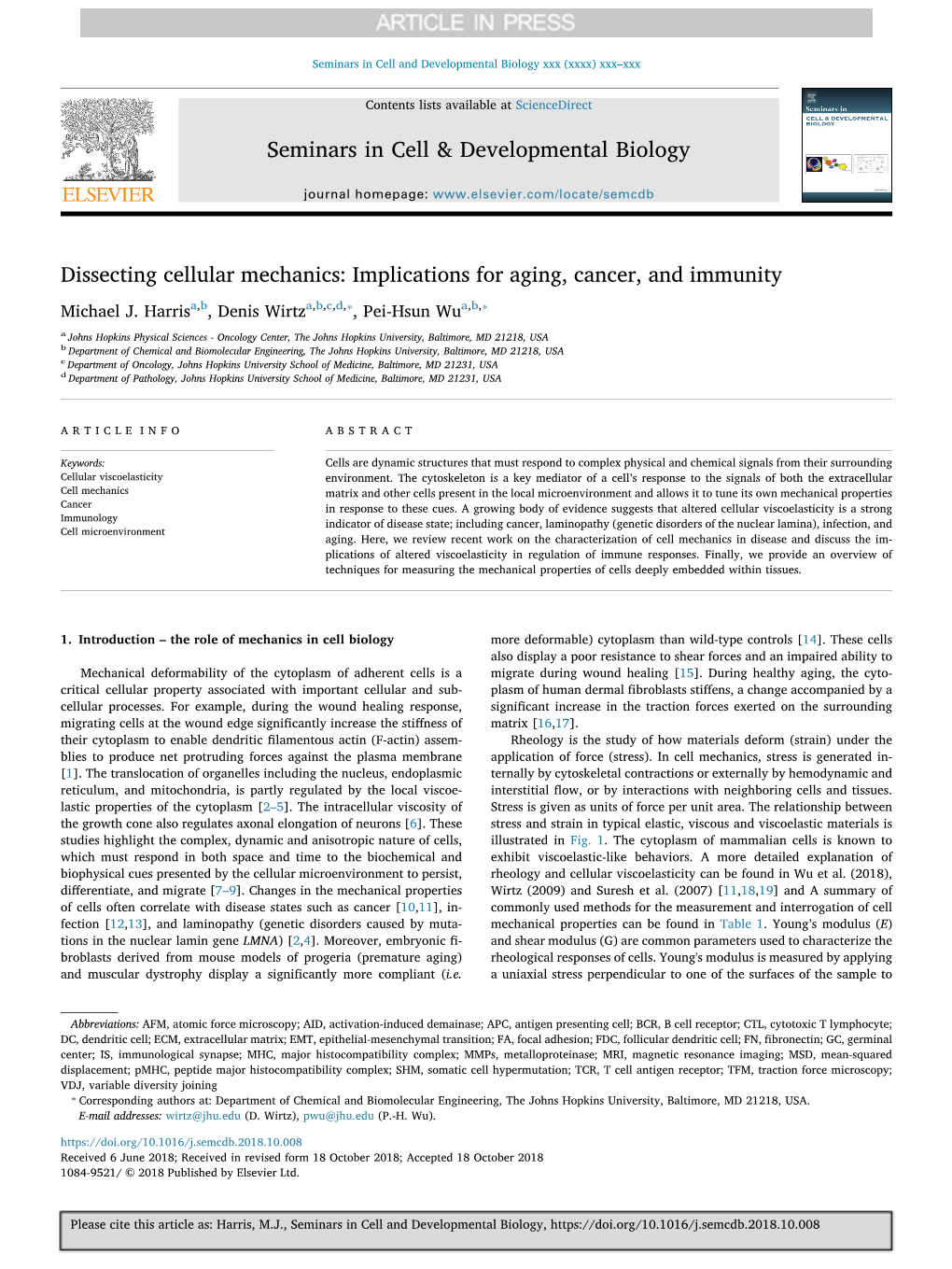 Dissecting Cellular Mechanics Implications for Aging, Cancer, And