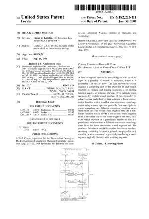 (12) United States Patent (10) Patent No.: US 6,182,216 B1 Luyster (45) Date of Patent: Jan