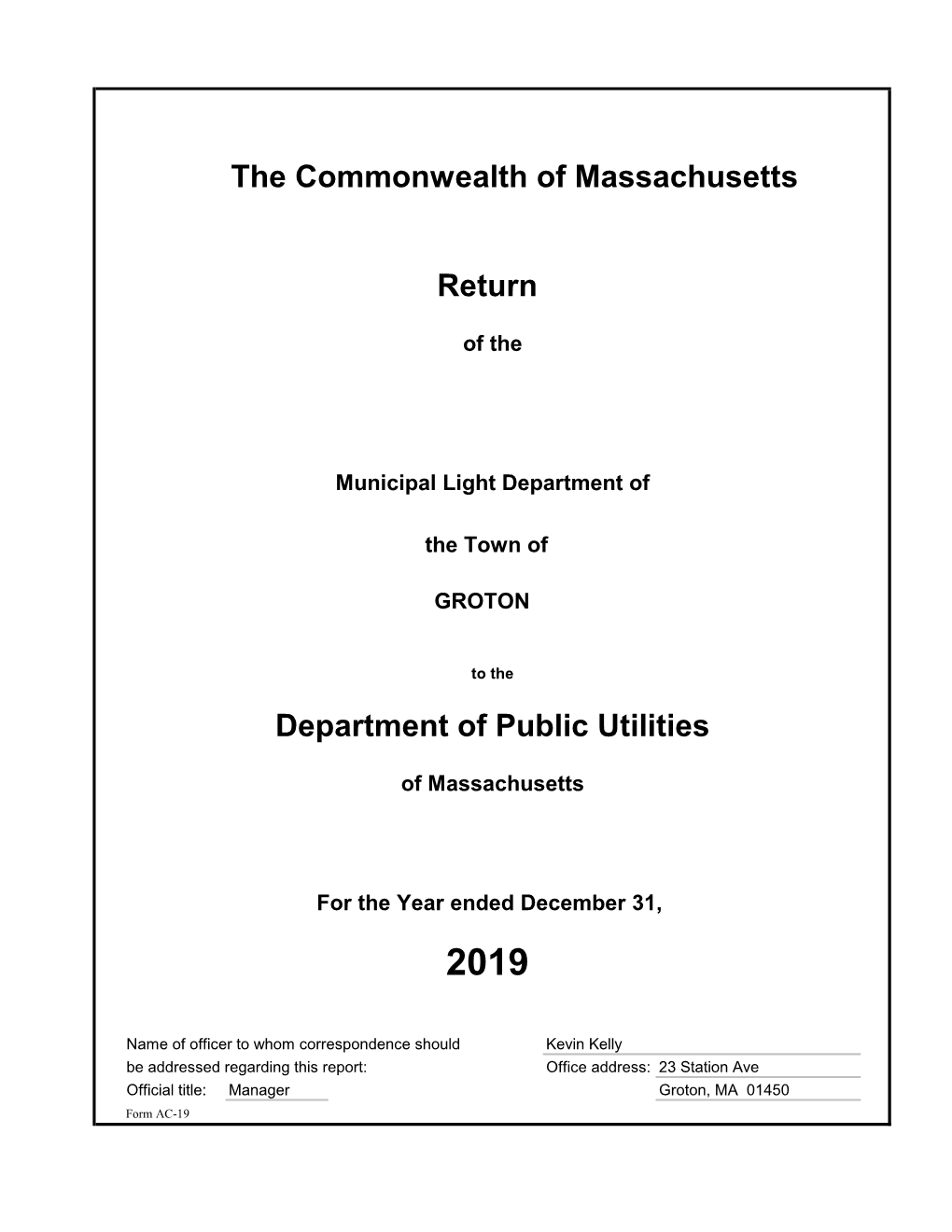 (12.31.2019 Groton Electric Light Department [12/31/2019] (In