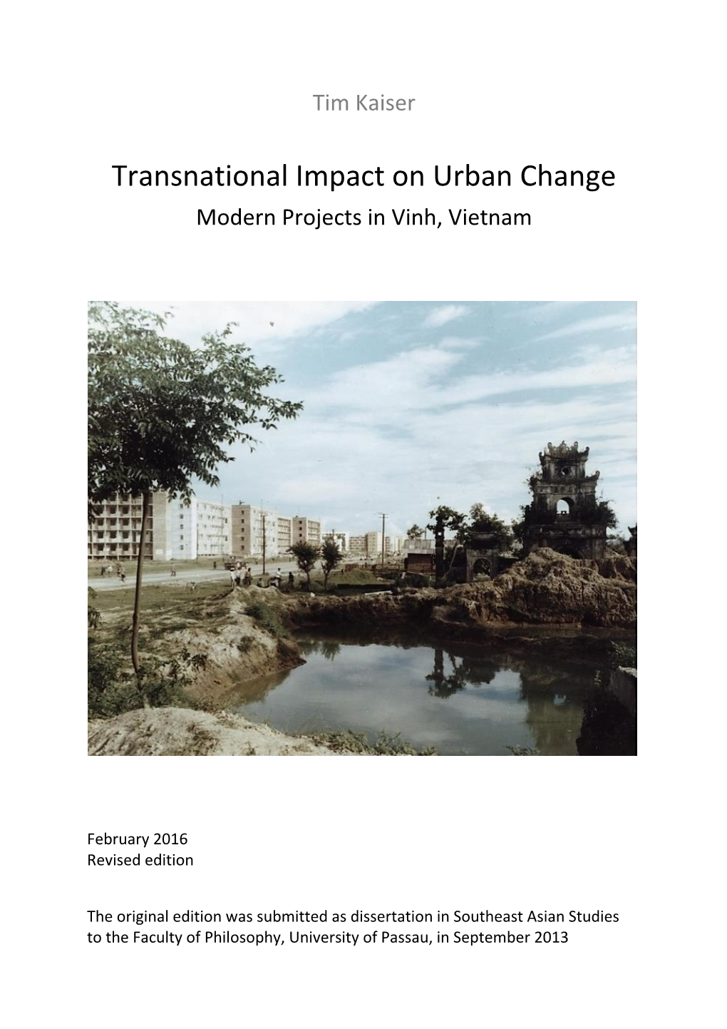 Transnational Impact on Urban Change: Modern Projects in Vinh