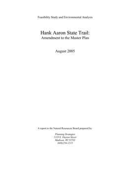 Hank Aaron State Trail Extension Feasibility Study EA