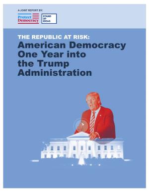 American Democracy One Year Into the Trump Administration About