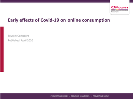 Early Effects of Covid-19 on Online Consumption