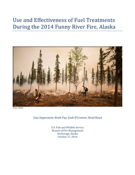 Use and Effectiveness of Fuel Treatments During the 2014 Funny River Fire, Alaska