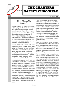 The Charters Safety Chronicle