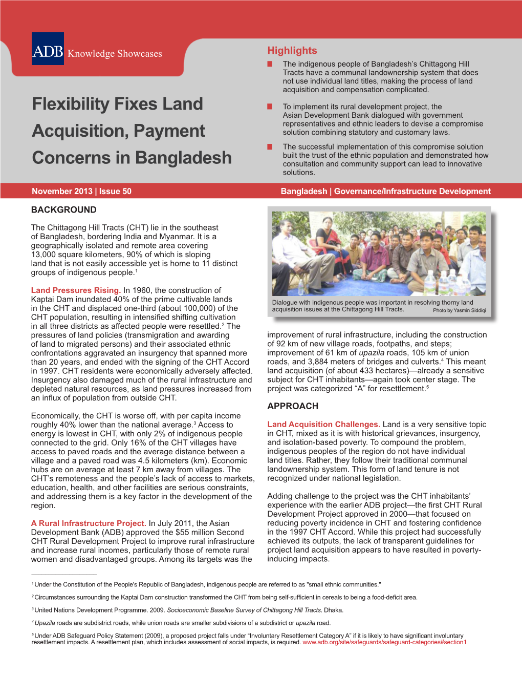 Flexibility Fixes Land Acquisition, Payment Concerns in Bangladesh