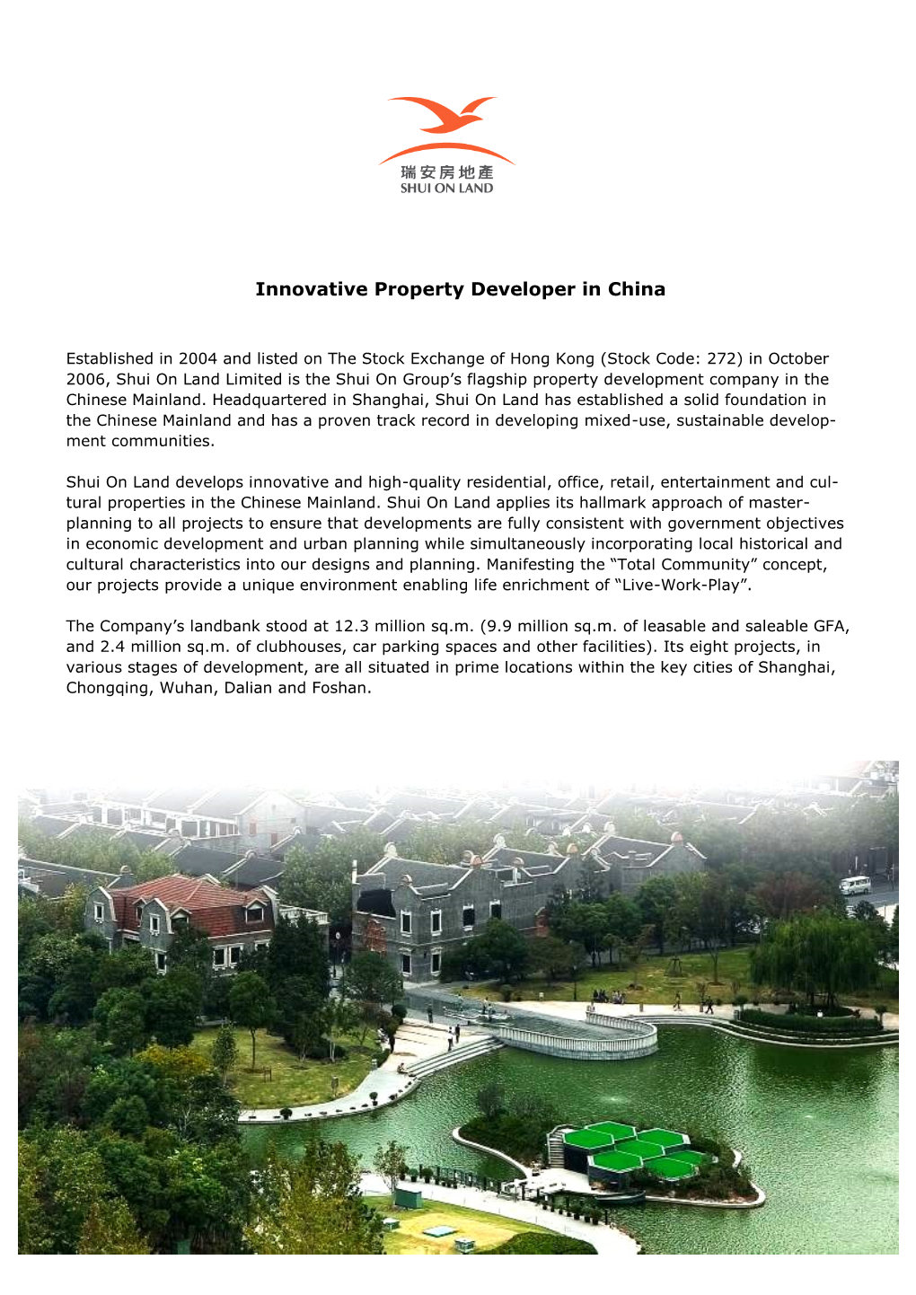 Innovative Property Developer in China