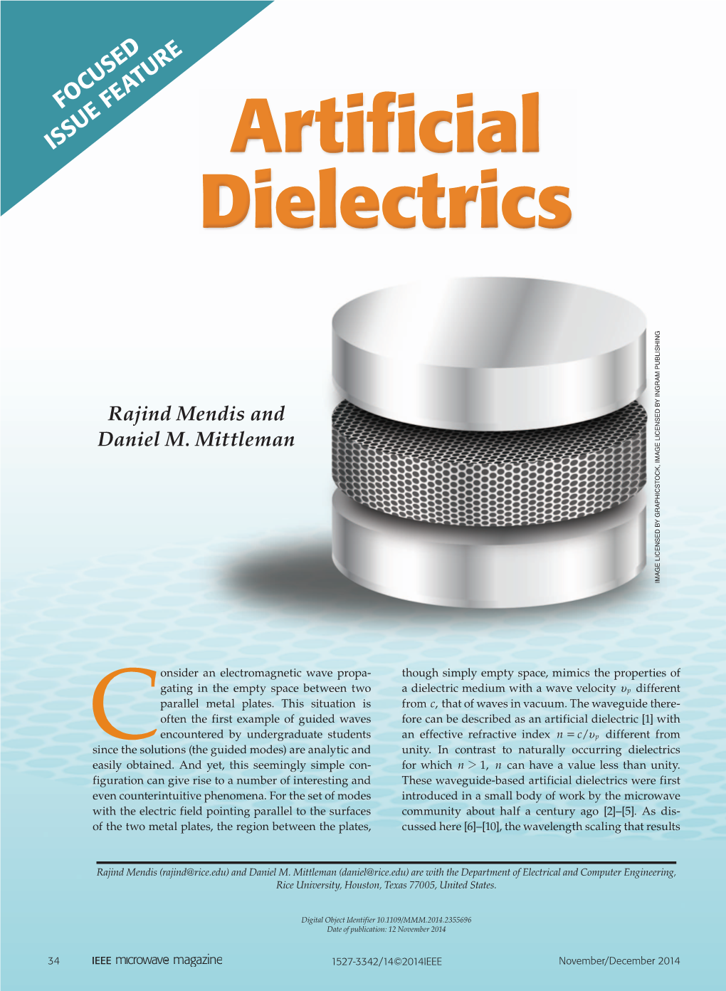 Artificial Dielectrics