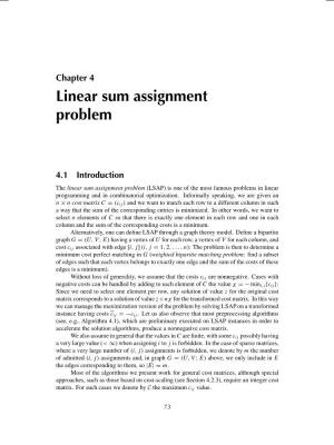 Linear Sum Assignment Problem