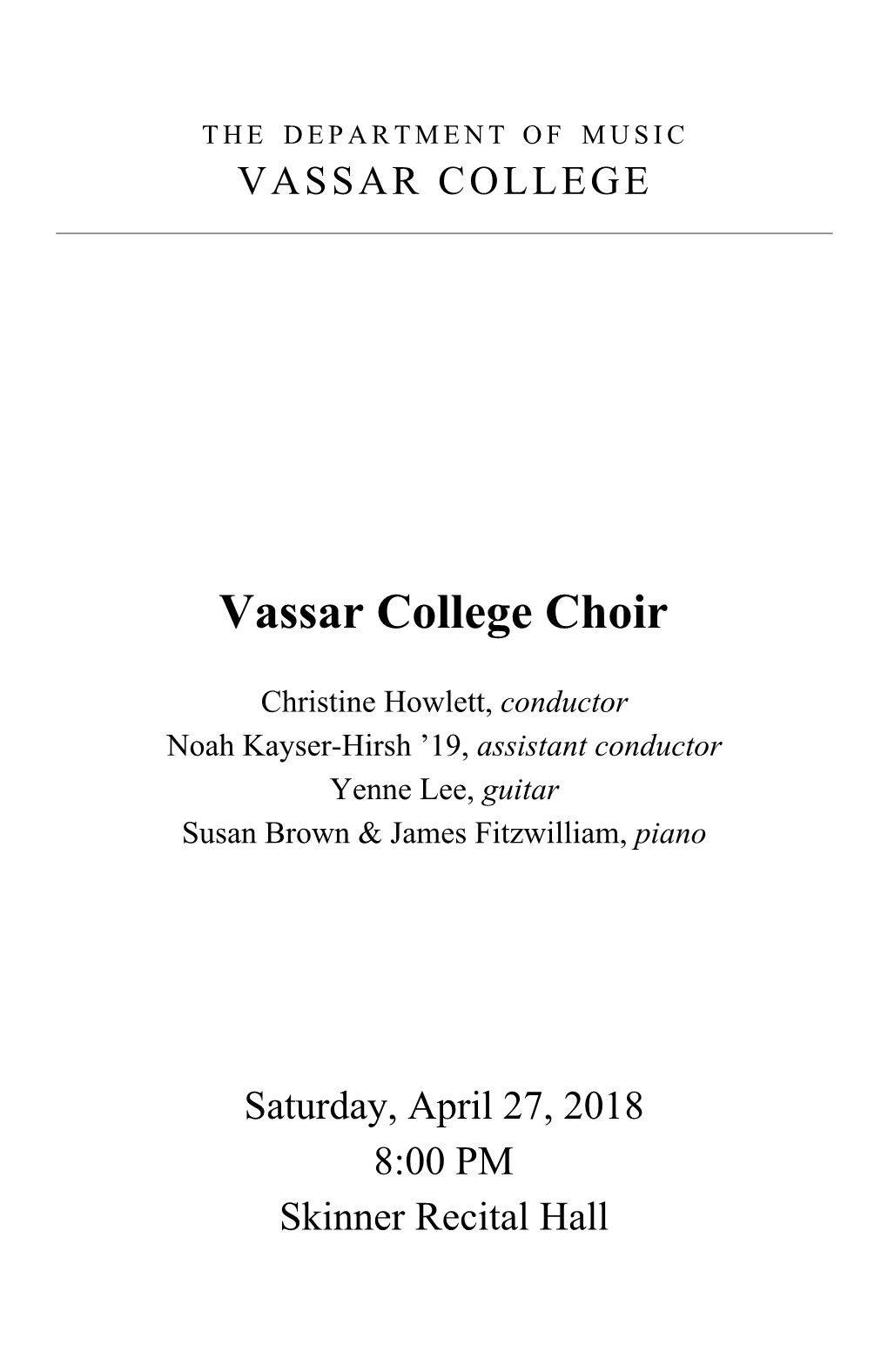 Vassar College Choir