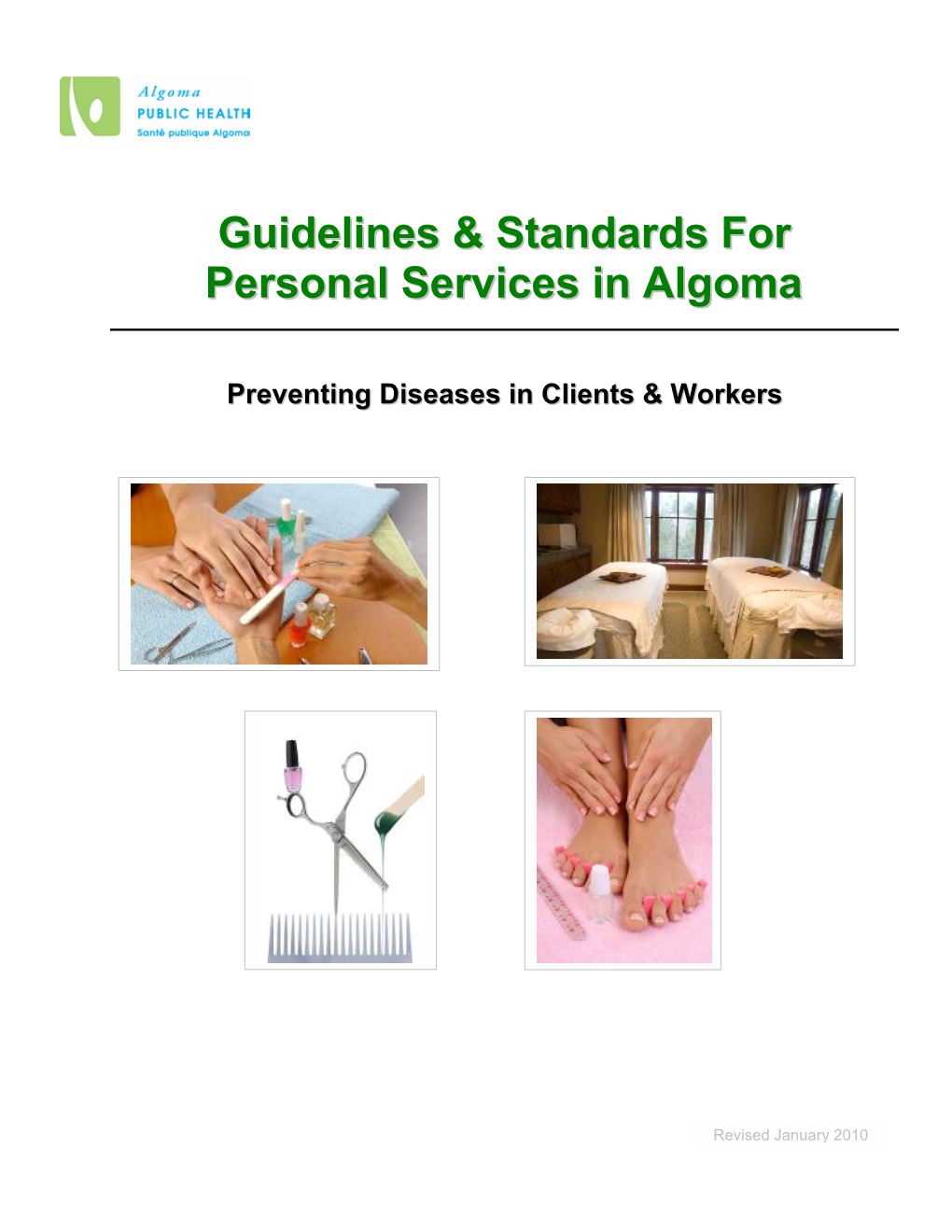 Personal Services Guidelines & Standards