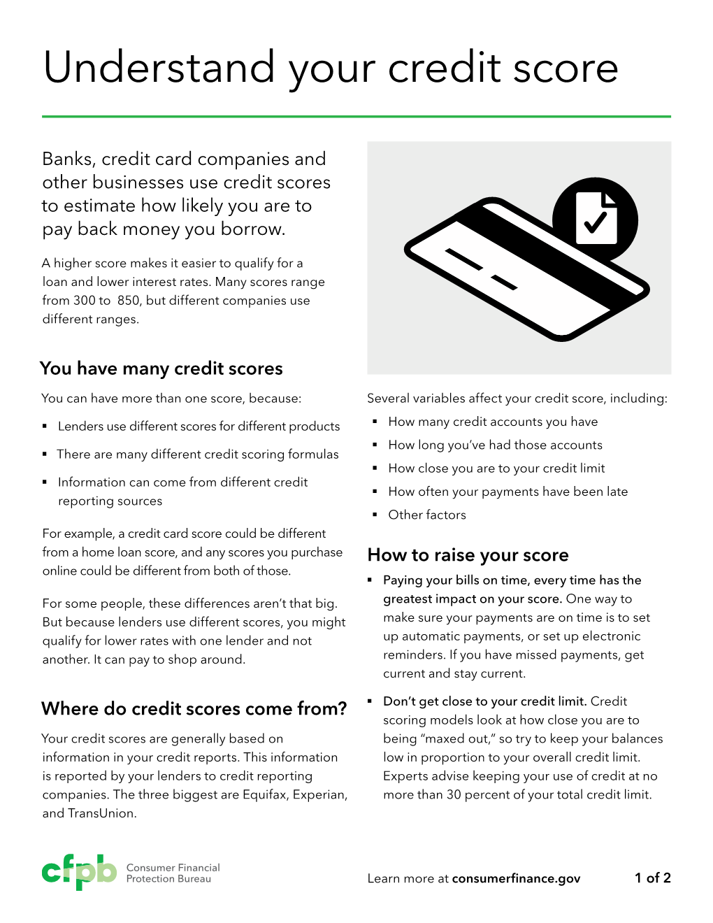 Understand Your Credit Score