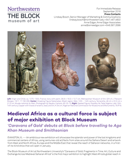 Medieval Africa As a Cultural Force Is Subject of Major
