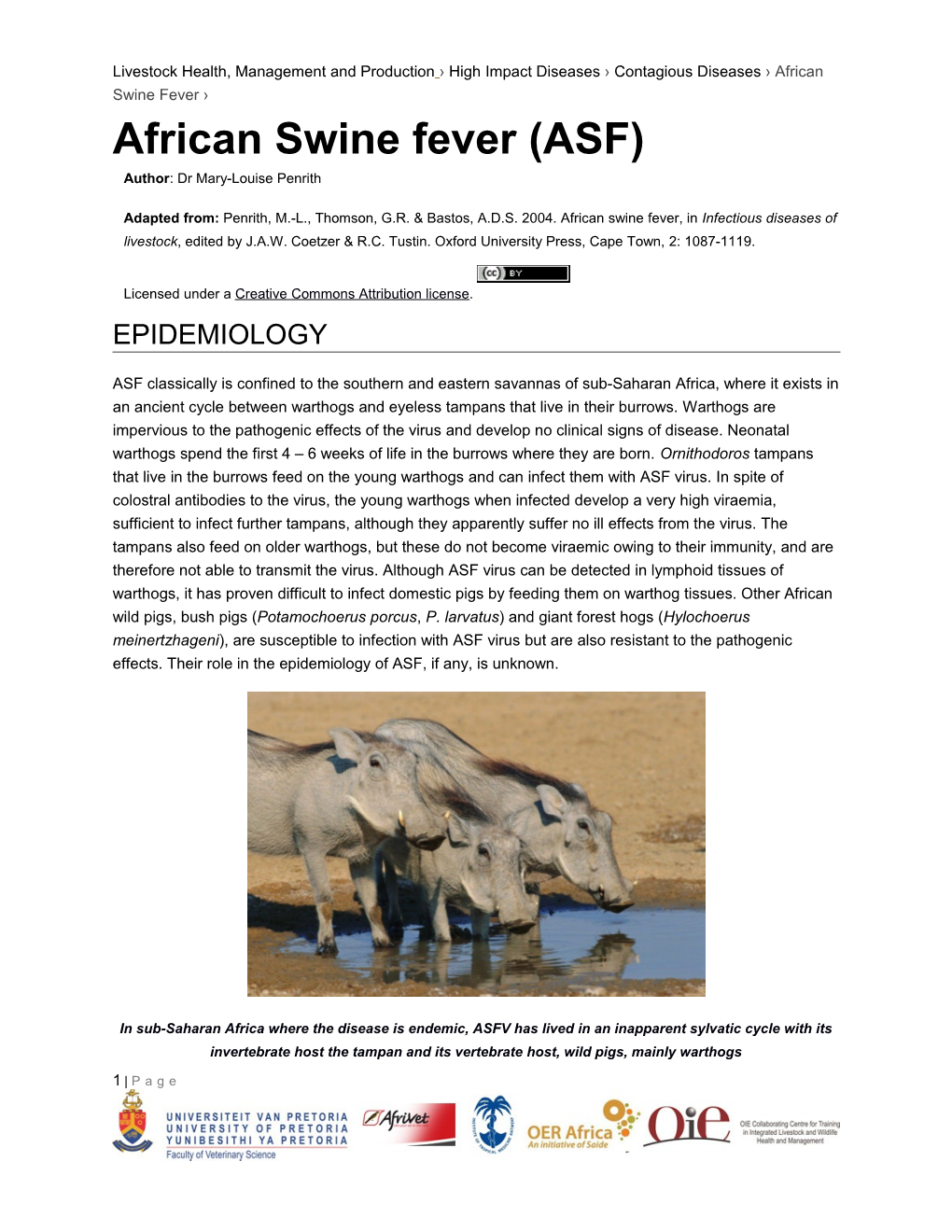 African Swine Fever (ASF)