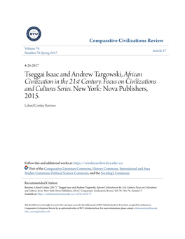 Tseggai Isaac and Andrew Targowski, African Civilization in the 21St Century