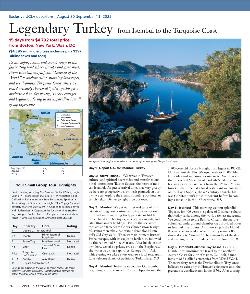 Legendary Turkey from Istanbul to the Turquoise Coast