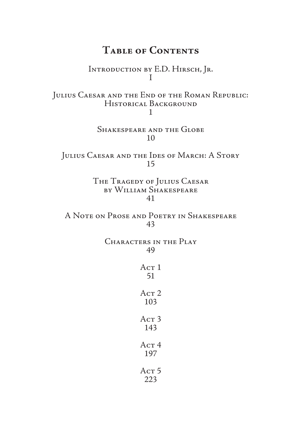 Table of Contents and Introduction