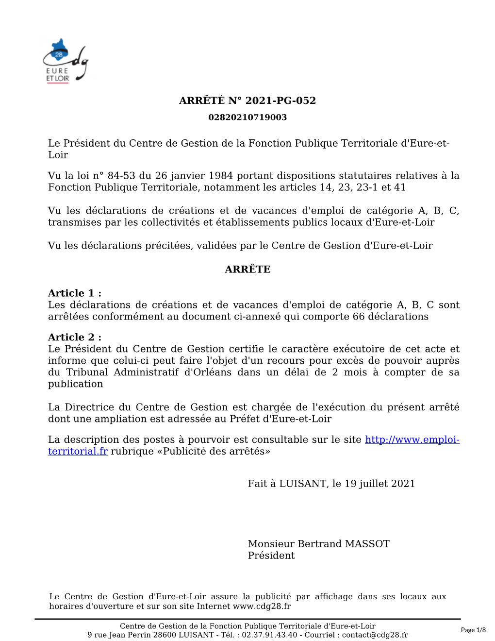CDG FPT De L'eure-Et-Loir