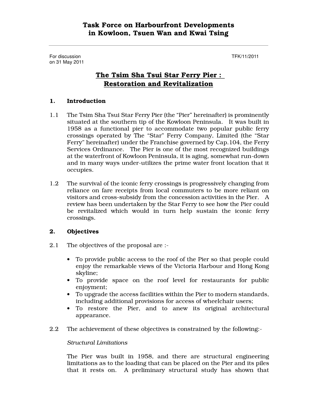 Task Force on Harbourfront Developments in Kowloon, Tsuen Wan and Kwai Tsing