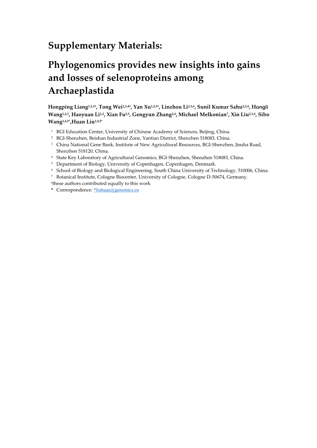 Phylogenomics Provides New Insights Into Gains and Losses of Selenoproteins Among Archaeplastida