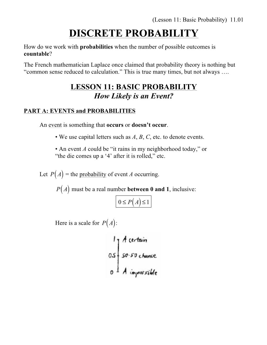 Discrete Probability