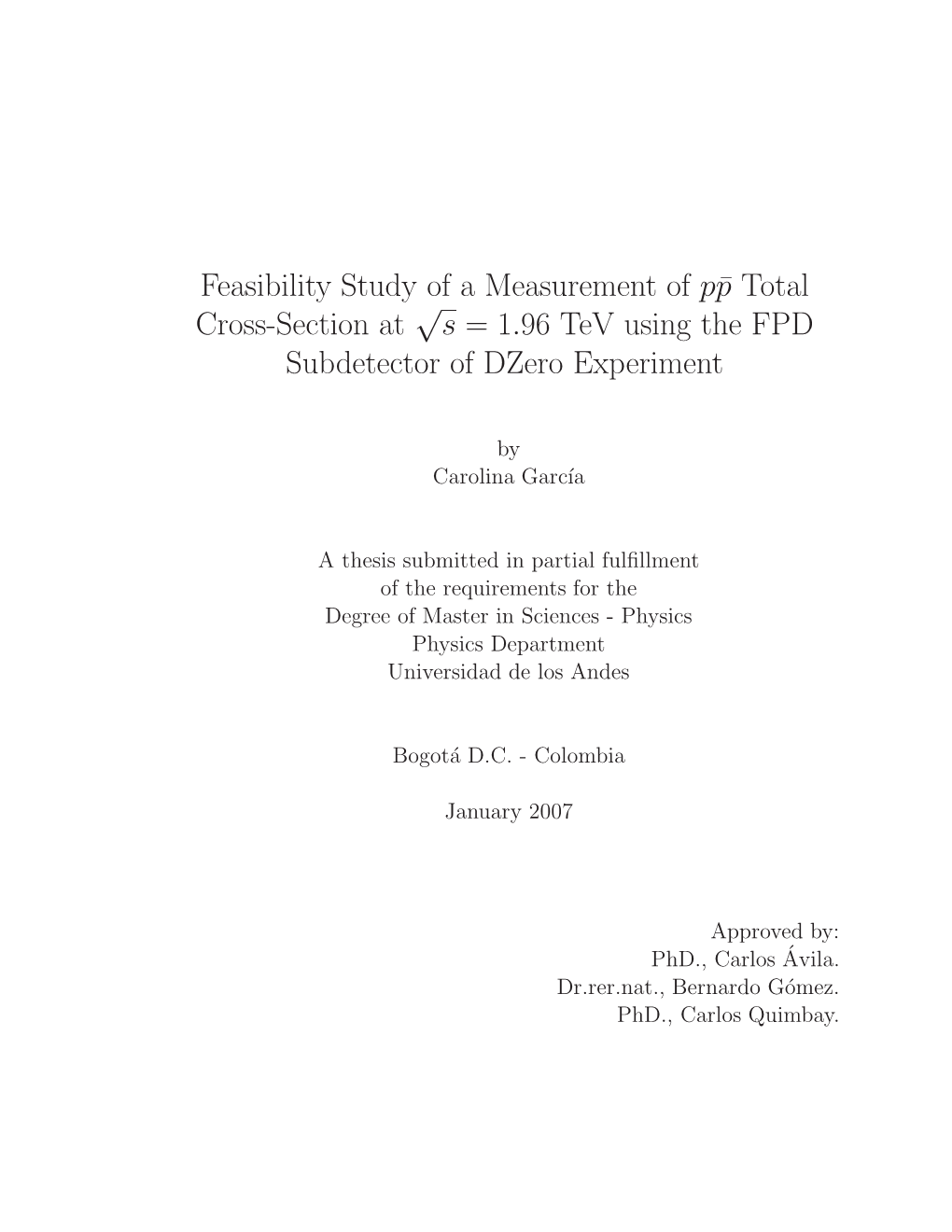 Feasibility Study of a Measurement of P¯P Total Cross-Section At