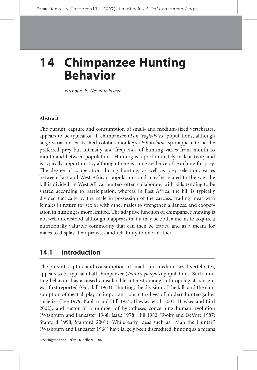 14 Chimpanzee Hunting Behavior