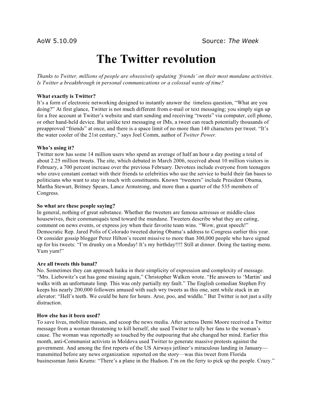 Aow 5.10.09 Twitter