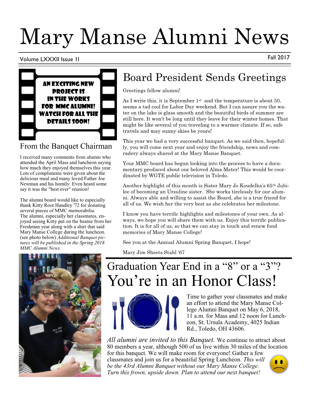 Mary Manse Alumni News