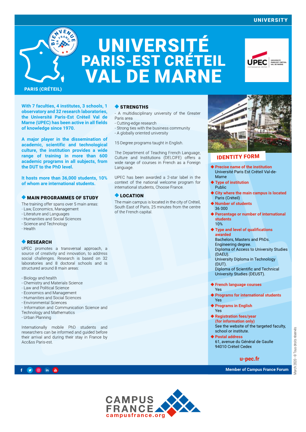 Université Paris Est Créteil Val-De-Marne