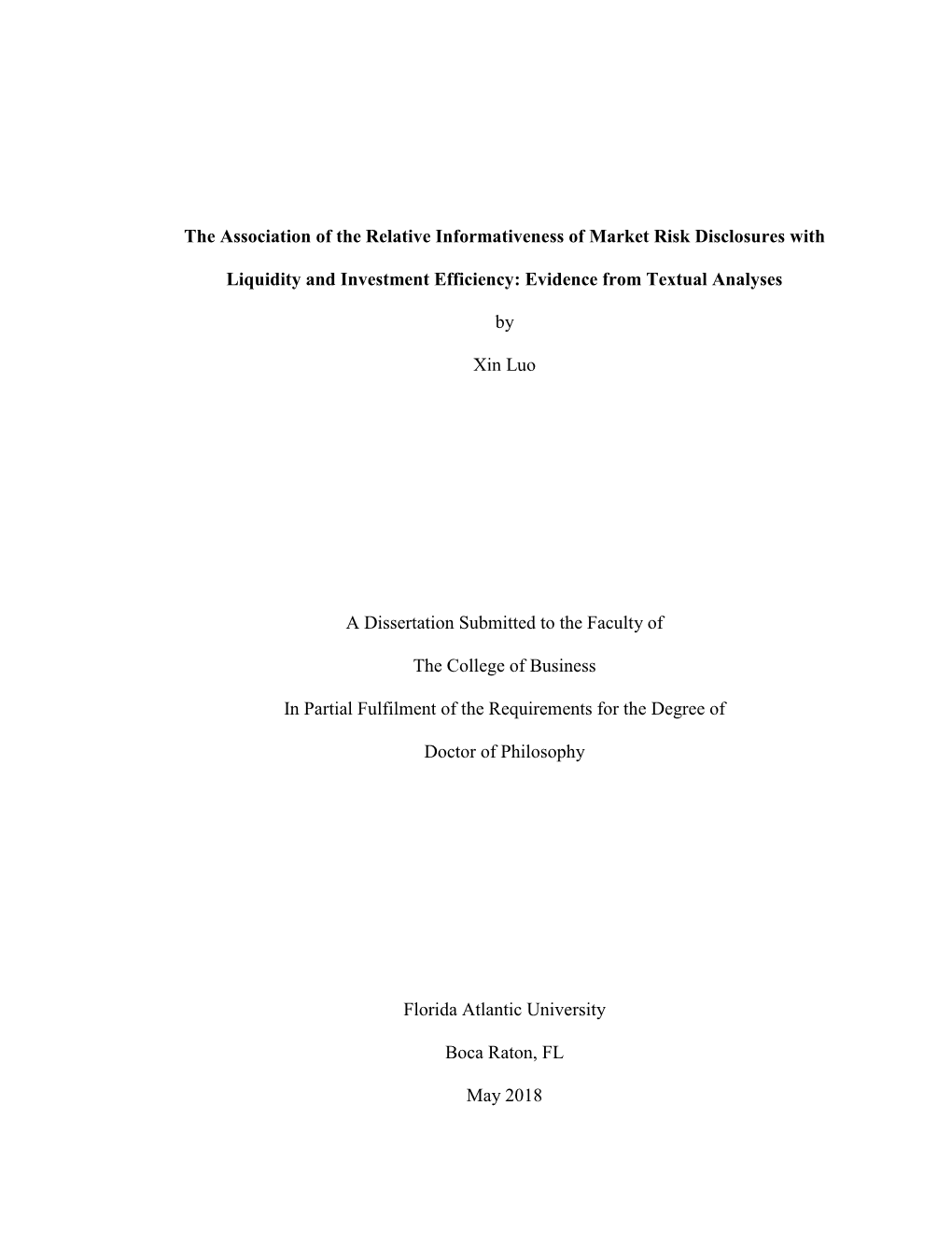 The Association of the Relative Informativeness of Market Risk Disclosures With