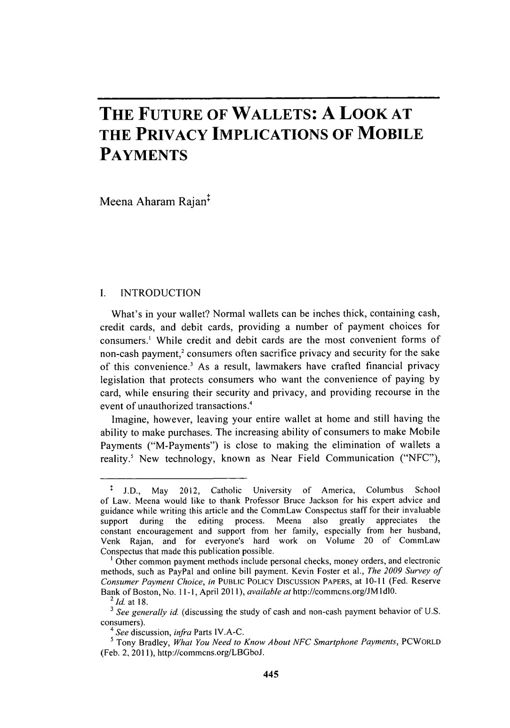 The Future of Wallets: a Look at the Privacy Implications of Mobile Payments