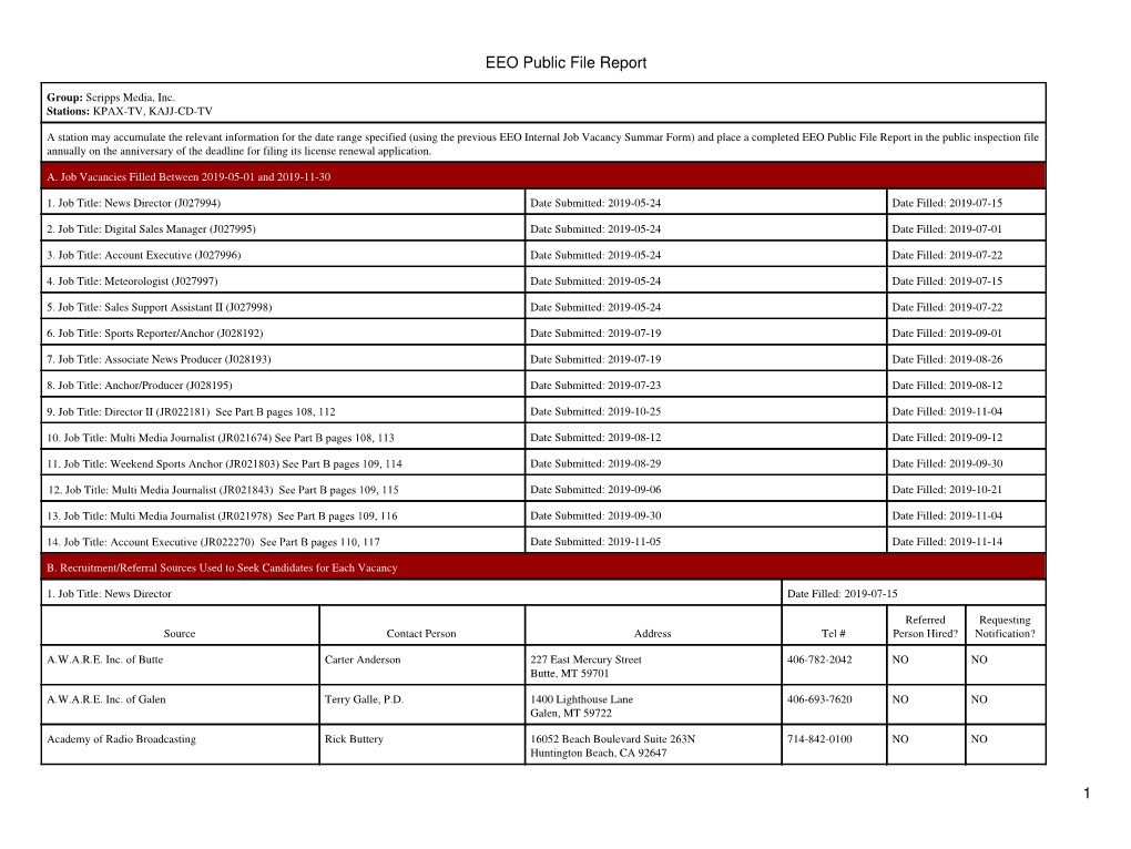 EEO Public File Report