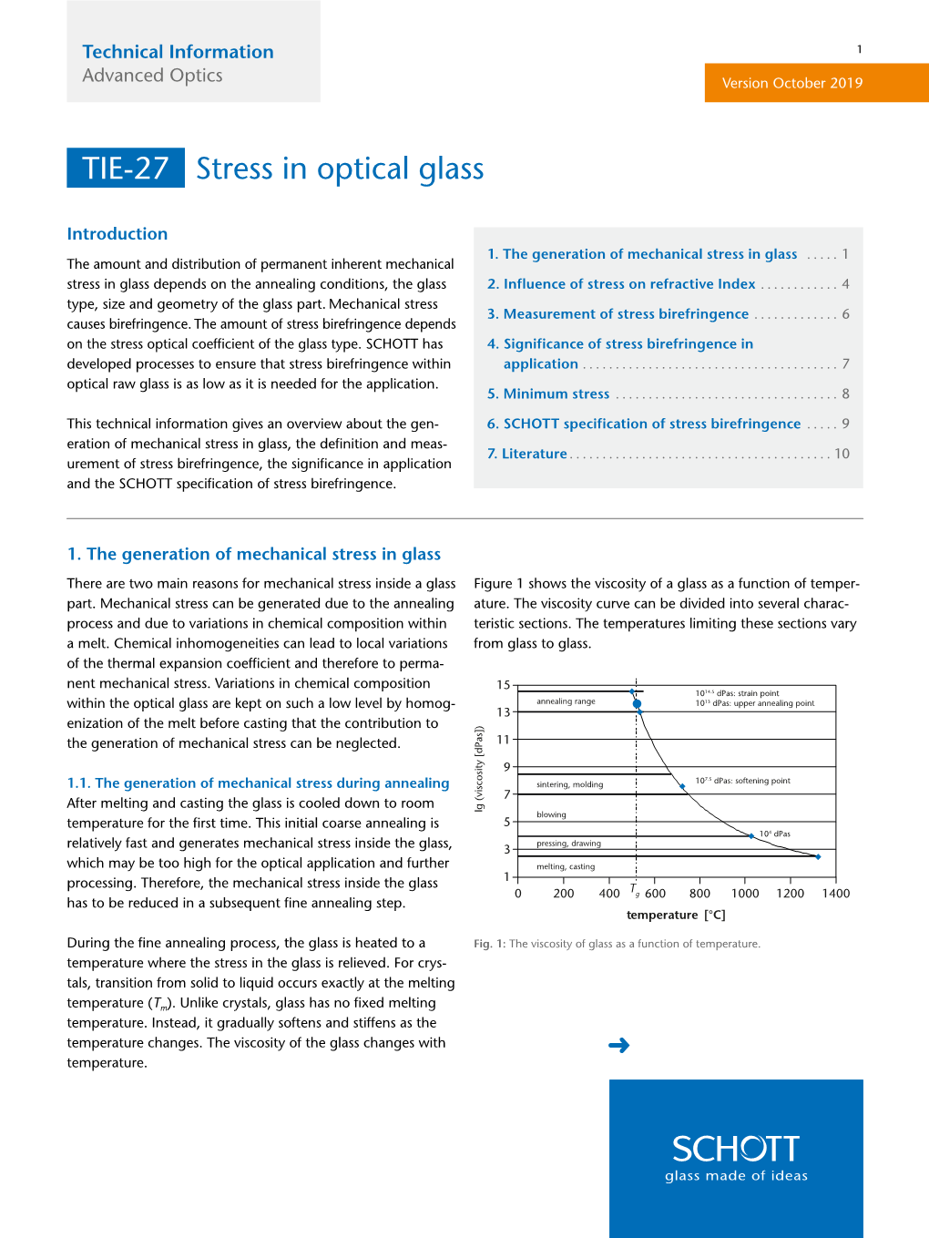 Stress in Optical Glass TIE-27