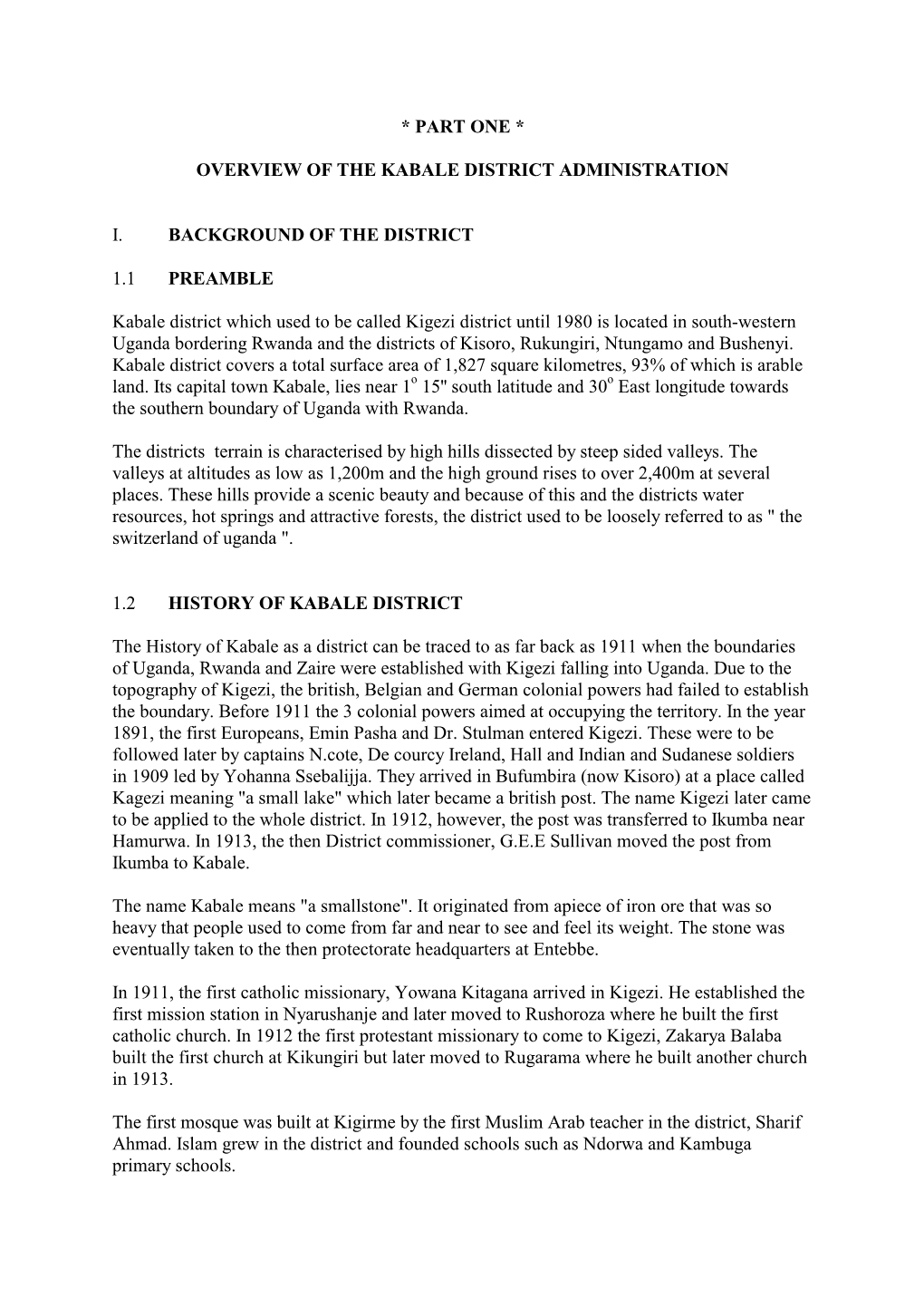 TIST UG PD-VCS-Ex 20 Dist Enviro Profile Kabale.Pdf