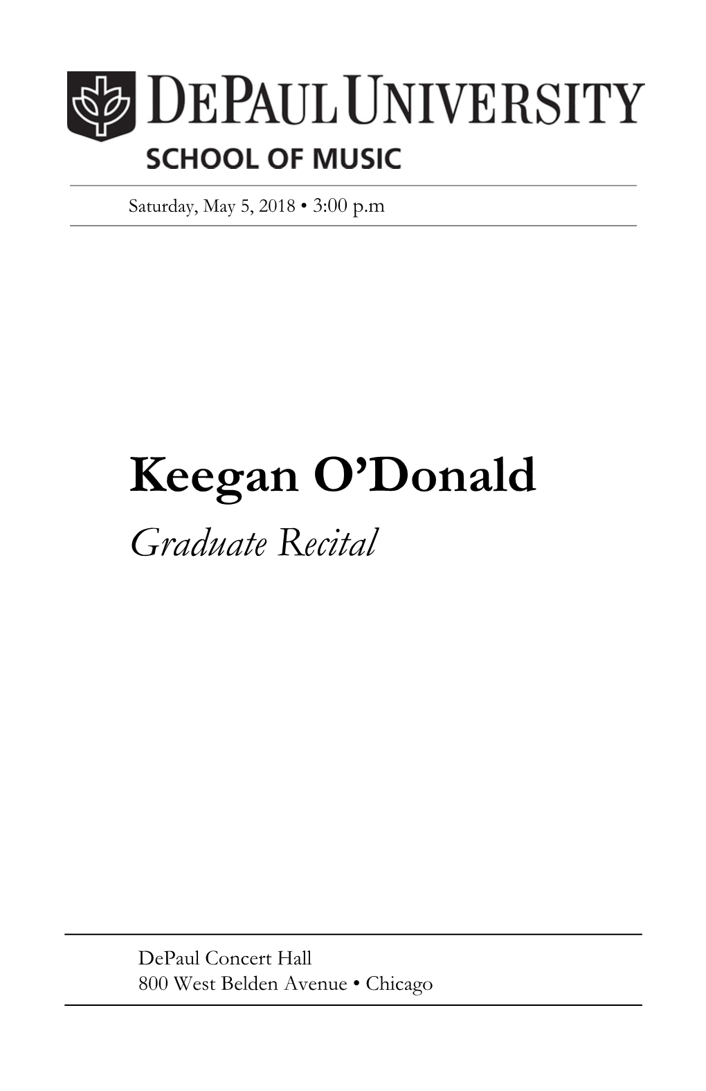 Keegan O'donald, Cello