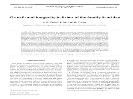 Growth and Longevity in Fishes of the Family Scaridae