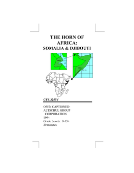 3253 the Horn of Africa: Somalia & Djibouti