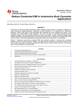 Reduce Conducted EMI in Automotive Buck Converter Applications