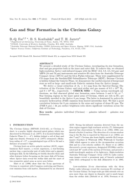 Gas and Star Formation in the Circinus Galaxy