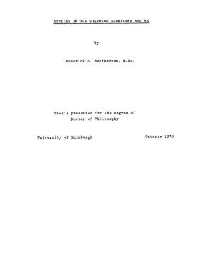 Roderick S. Macpherson, B.Sc. Thesis Presented for the Degree of Doctor