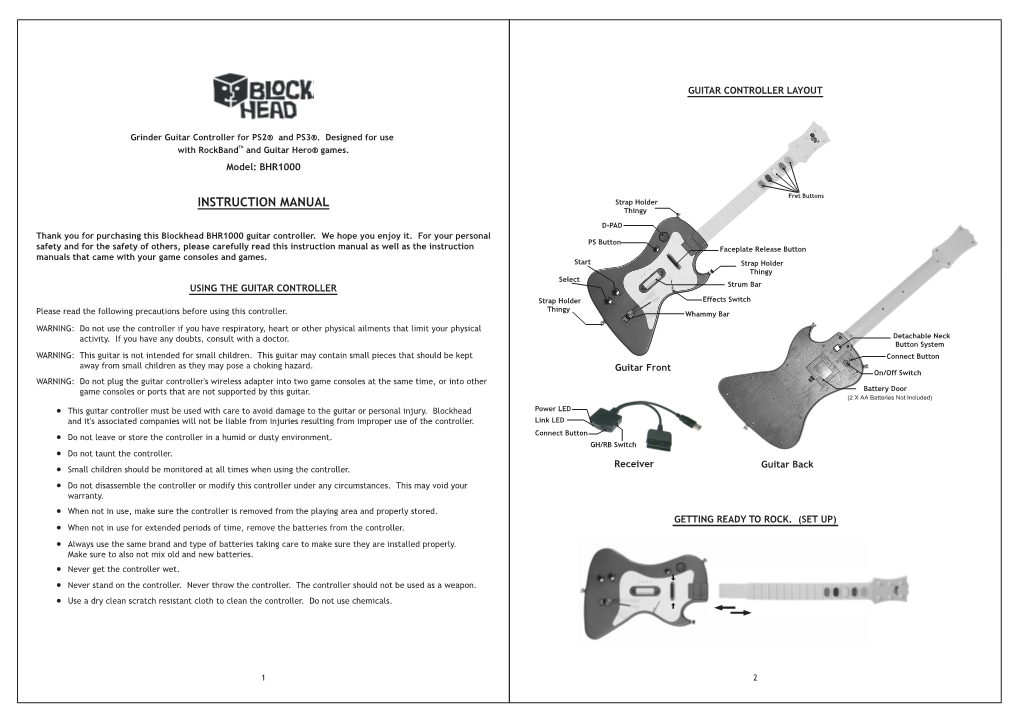 INSTRUCTION MANUAL Strap Holder Thingy