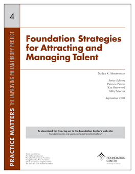 4 Foundation Strategies for Attracting and Managing Talent