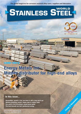 Energy Metals Inc: Master Distributor for High-End Alloys