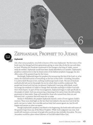 Zephaniah, Prophet to Judah