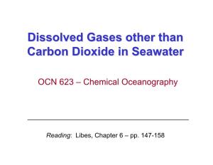 Dissolved Gases Other Than Carbon Dioxide in Seawater